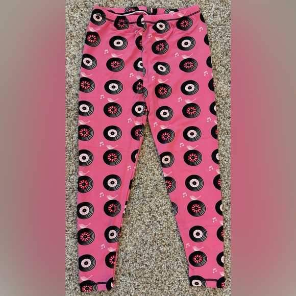 NWT Kickee Pants 4T Print Short Sleeve Kimono Pajama Set- Flamingo Record Birds - Picture 4 of 7